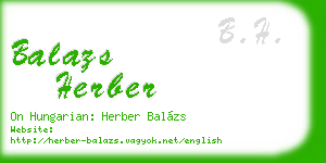 balazs herber business card